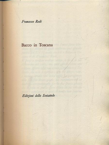 Bacco in Toscana