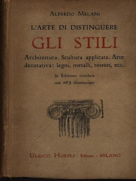 L'arte di distinguere gli stili. Architettura. Scultura applicata. Arte decorativa: …