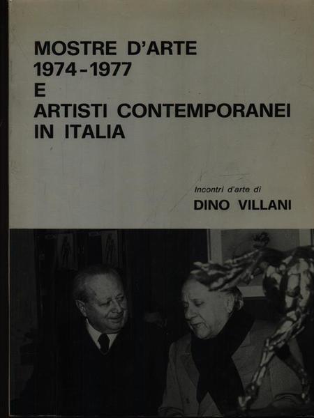 Mostre d'arte 1974-1977 e artisti contemporanei in Italia.