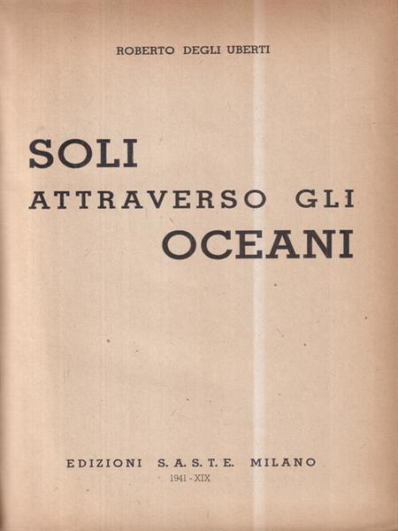 Soli attraverso gli oceani.