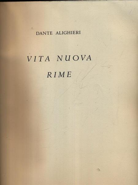 Vita Nuova, Rime