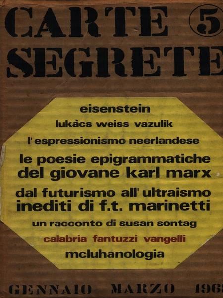 Carte segrete n. 5/gennaio-marzo 1968