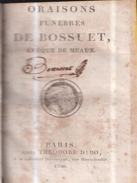Oraisons funebres de bossuet
