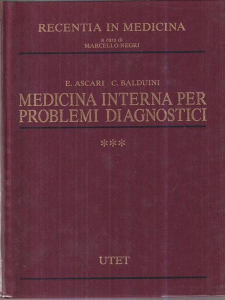 Medicina interna per problemi diagnostici 3 voll