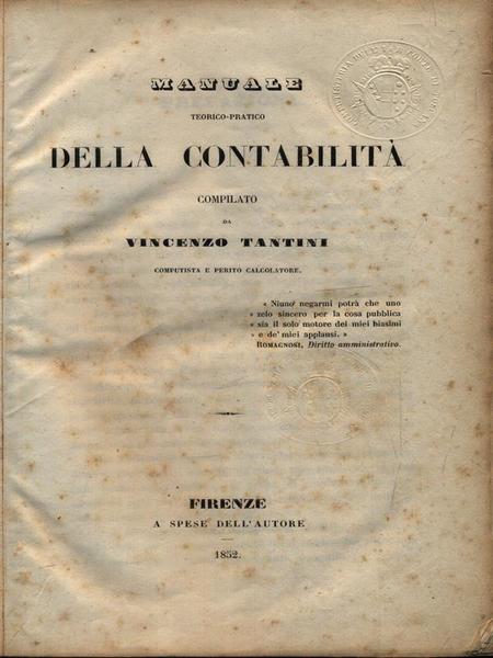 Manuale della contabilita'