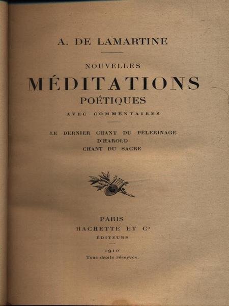 Nouvelles meditations poetiques