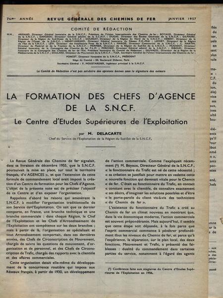 Revue general des Chemins de Fer 1957