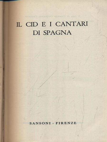 Il Cid e i cantari di Spagna