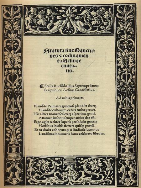 Statuta Aesinae Civitatis 3vv