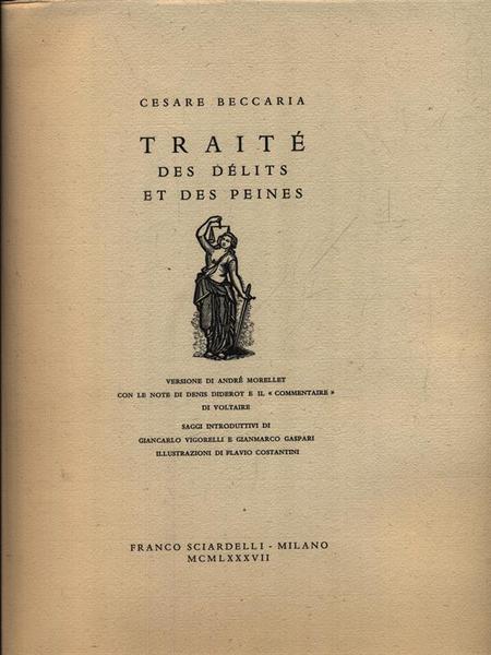 Traite' des delits et des peines