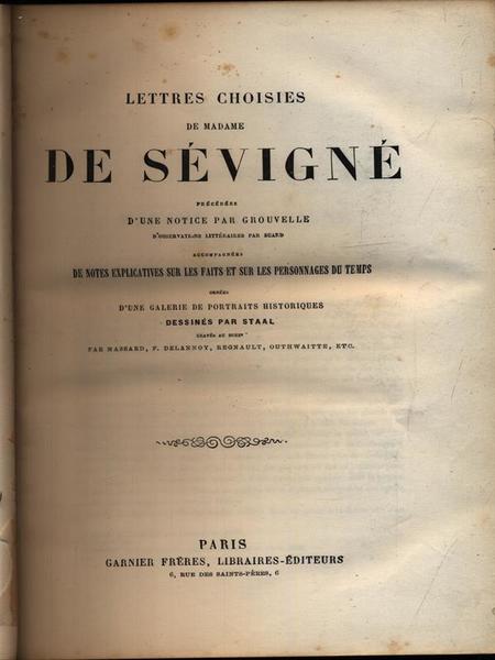 Lettres choises de Madame Sevigne'