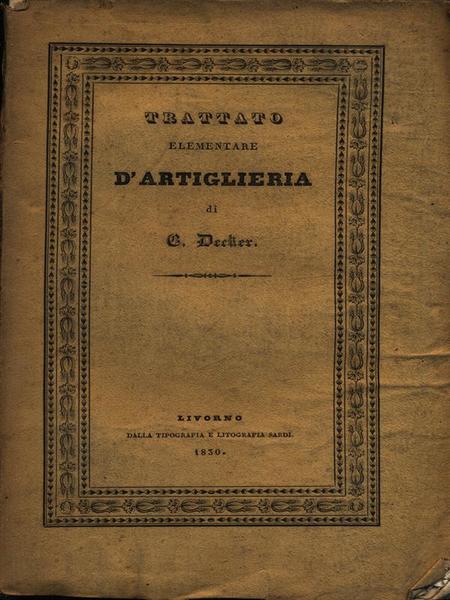 Trattato elementare d'artiglieria