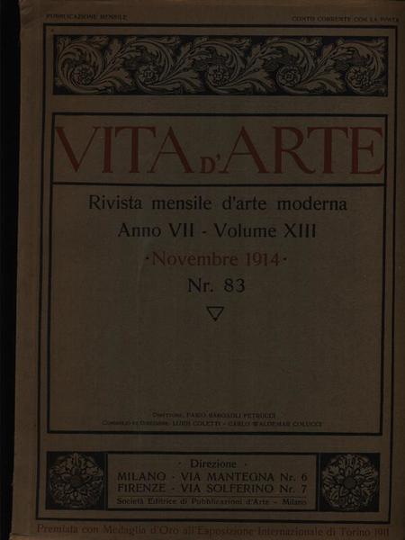 Vita d'arte n. 83/novembre 1914