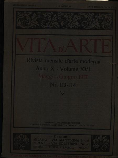 Vita d'arte n. 113-114/maggio-giugno 1917
