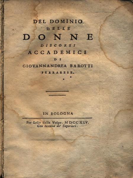 Del dominio delle donne
