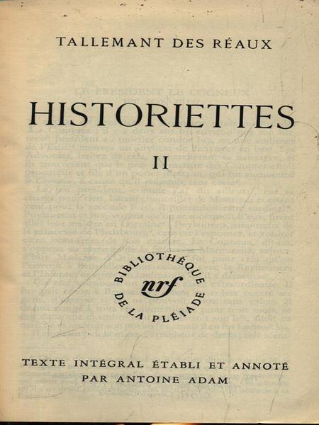 Historiettes 2vv