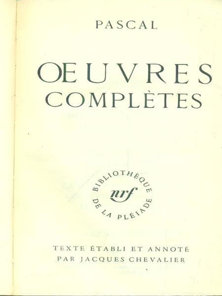Oeuvres completes
