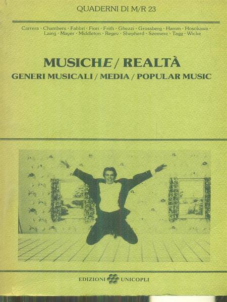 Musiche/Realta' generi musicali/media/popular music