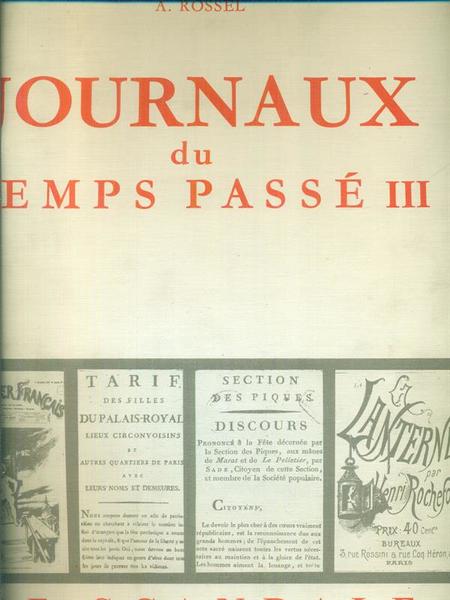 Journaux du temps passe' III
