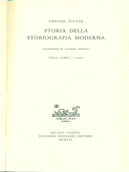 Storia della storiografia moderna