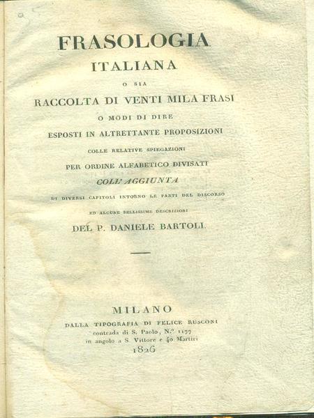 Frasologia italiana