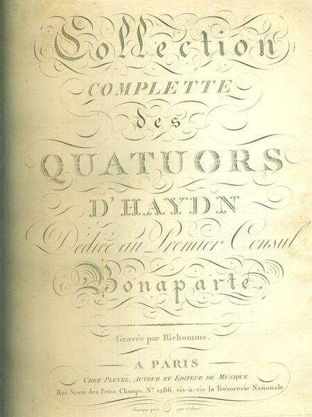 Collection complette des Quatuors d'Haydn