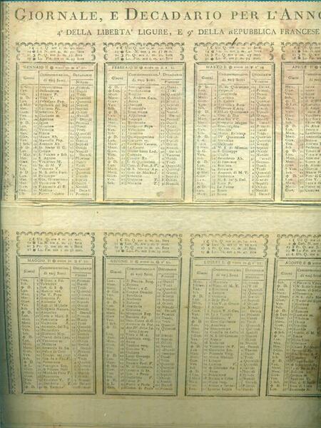 Giornale e decadario per l'anno 1801