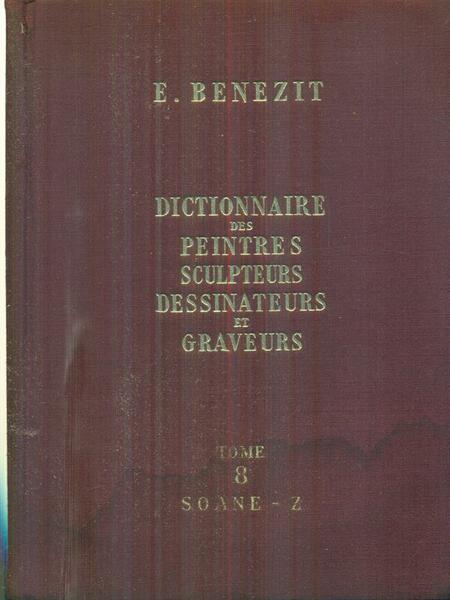 Dictionnaire des peintres sculptures dessinateurs et graveurs 8vv