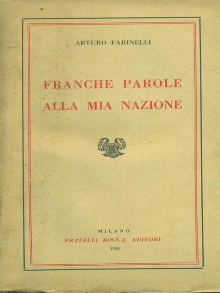 Franche parole alla mia nazione
