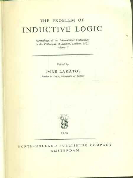 The problem of inductive logic