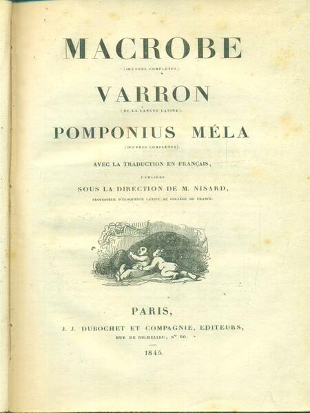 Macrobe, Varron, Pomponius Mela
