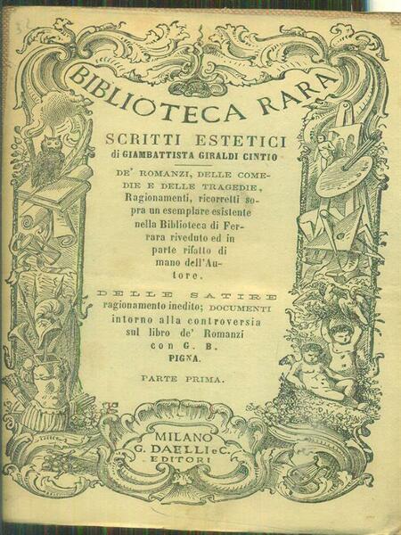 Scritti estetici parte prima