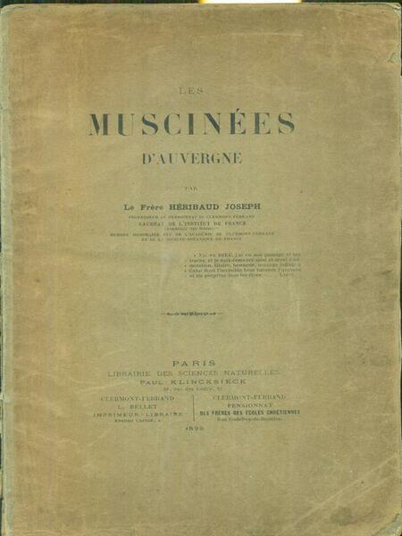 Les muscinees d'Auvergne