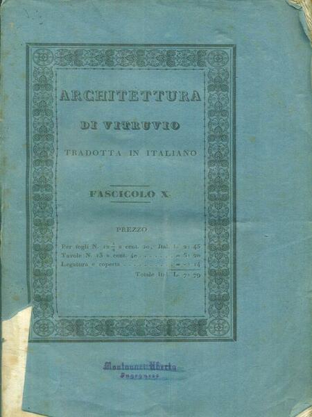 L'architettura - libro X