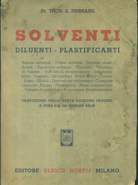 Solventi diluenti plastificanti