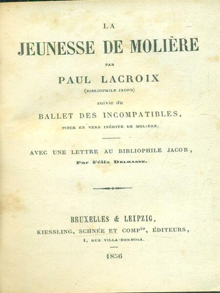 La jeunesse de Moliere