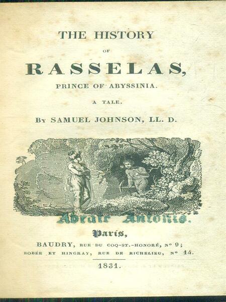 The history of Rasselas