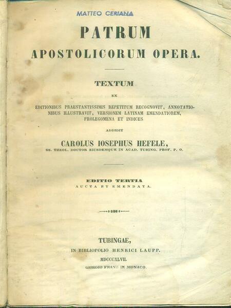 Patrum apostolicorum opera
