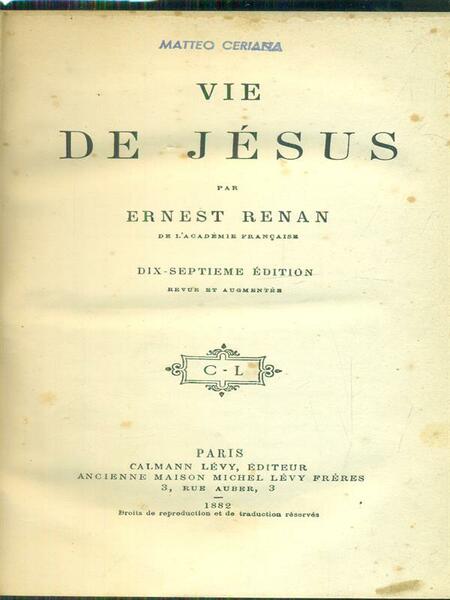 Vie de Jesus