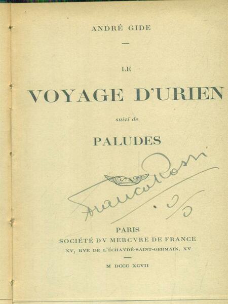 Le voyage d'Urien suivi de Paludes