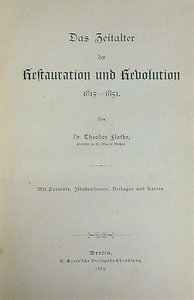 Das Zeitalter der Restauration und Revolution 1815-1851