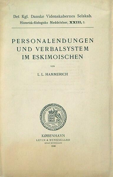 Personalendungen und verbalsystem im eskimoischen