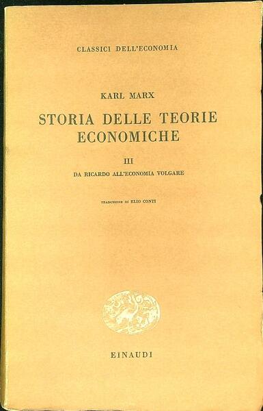 Storia delle teorie economiche 3vv
