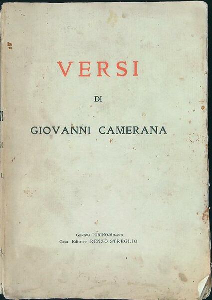 Versi di Giovanni Camerana