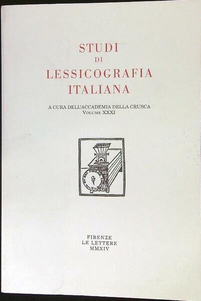 Studi di lessicografia italiana