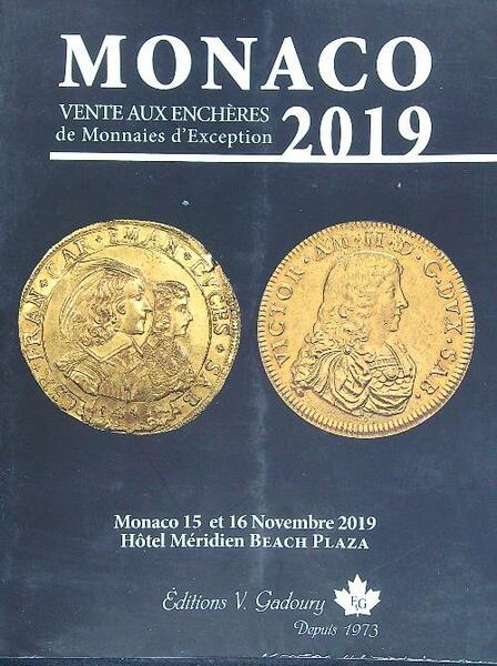 Monaco 2019. Vente aux Encheres. Monaco 15-16 Novembre 2019