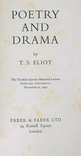 Poetry and drama