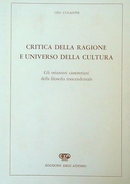 Critica della ragione e universo della cultura