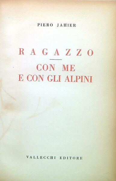 Ragazzo - Con me e con gli alpini