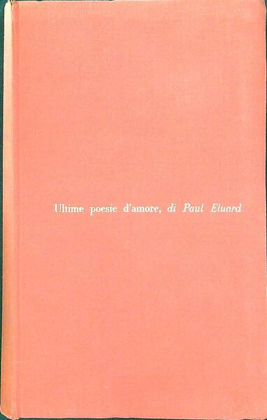 Ultime poesie d'amore